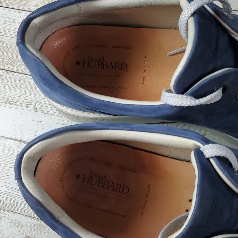 Samuel Hubbard 9 Fast Navy Womens Casual‎ Walking Shoes Sneaker Nubuck Leather